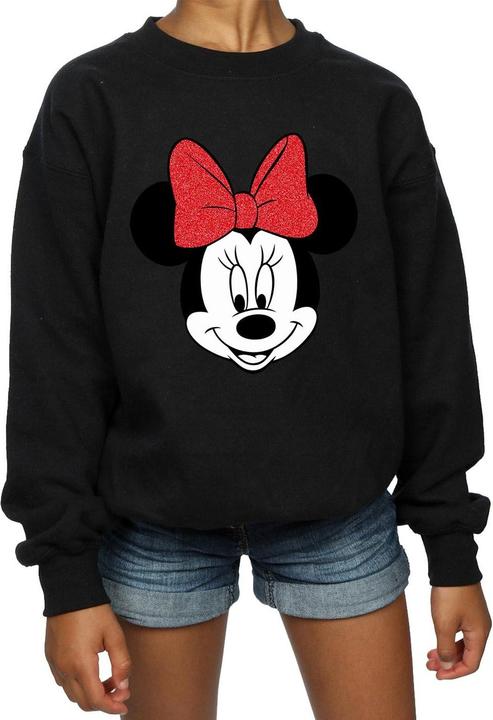 Immagine prodotto Disney Felpa in cotone con testa di Minnie Mouse per bambine (152, 158)