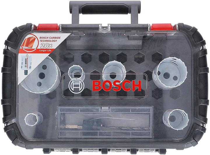 Produktbild Bosch Professional Zubehör Lochsägen-Set Universal. Endurance for Heavy Duty.Carbide. 8-teilig (22 mm, 25 mm, 35 mm, 40 mm, 68 mm, 51 mm)