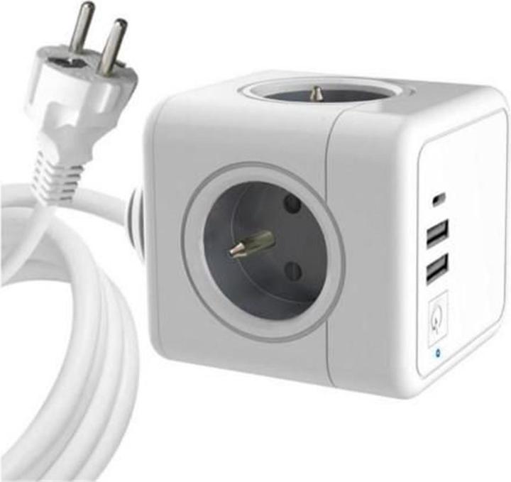 Produktbild MicroConnect Power Cube, 4xFrench Typ E (4 x, 1.50 m)