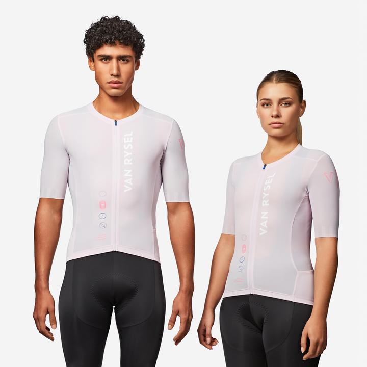 Van rysel Unisex Road Cycling Short-Sleeved Jersey Racer 2 - Lilac (XL)
