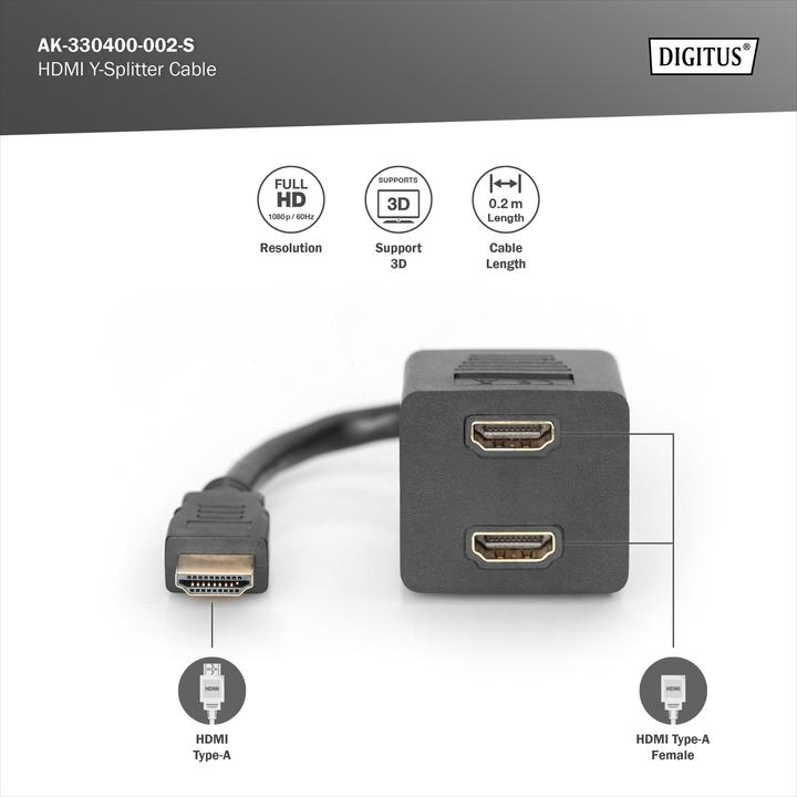 Produktbild Digitus HDMI zu (0.20 m, HDMI)