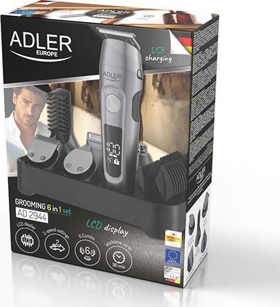 Produktbild Adler | Grooming 6 in 1 Set | AD 2944 | Cordless | Number of length steps 6 | Stainless Steel/Black