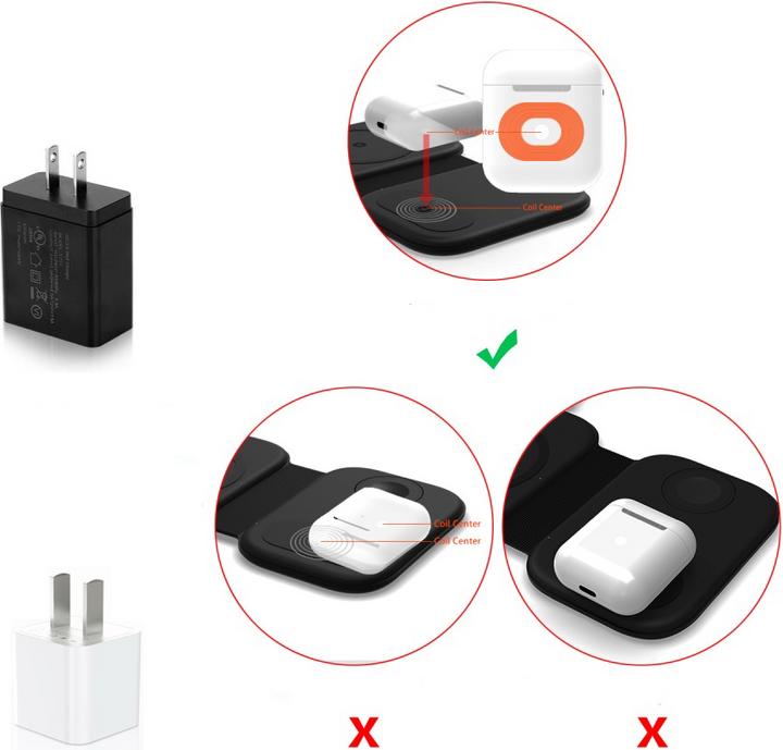 Actual product image Apfelkiste MagSafe Qi wireless charging pad for iPhone / Apple Watch / AirPods (15 W)