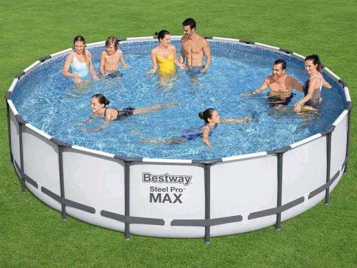 Produktbild Bestway Steel Pro MAX Frame Pool KomplettSet mit Filterpumpe Ø 549 x 122 cm (549 x 122 cm)