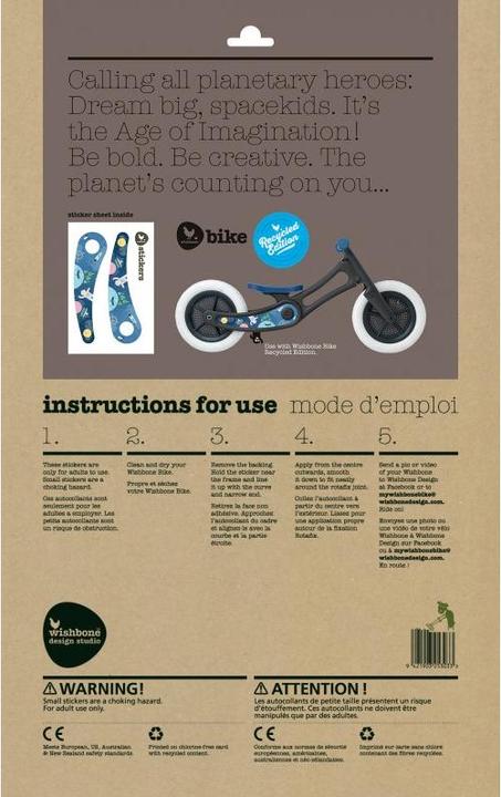 Actual product image Wishbone Bike Sticker Space