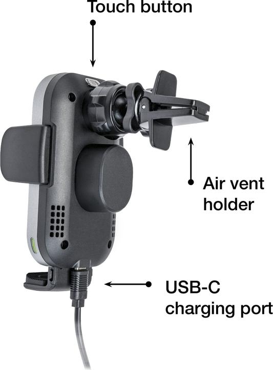 Image du produit Verbatim Chargeur de voiture Fast Qi Fast Wireless USB-C 15W FWC-02