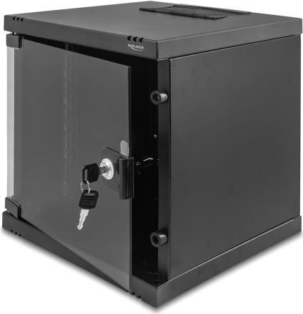 Actual product image Delock 10" Netzwerkschrank 6 HE mit Glastür zur Stand- oder (10 inch rack)