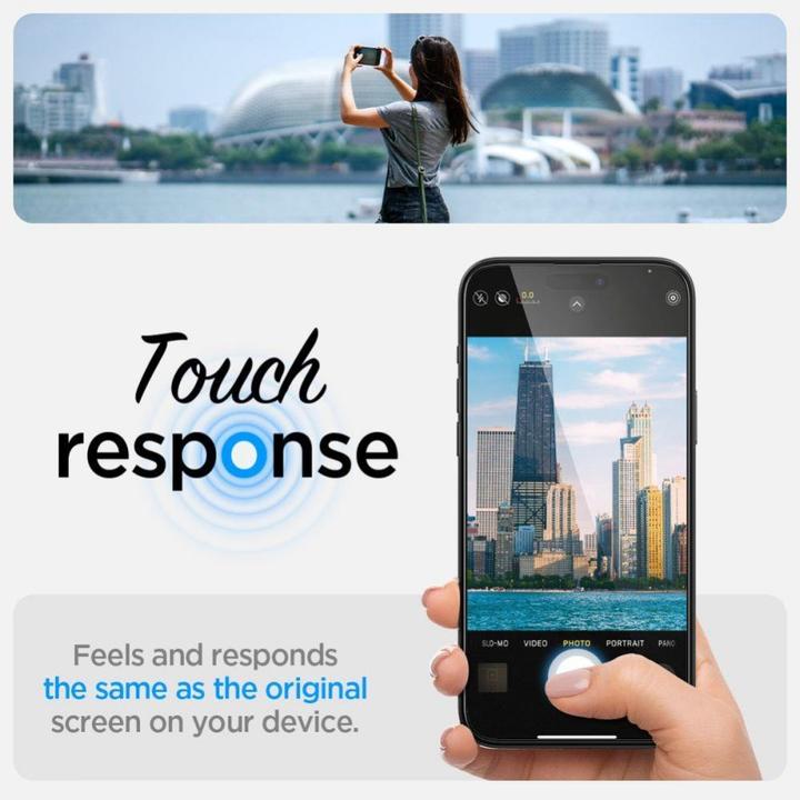 Image du produit Spigen VERRE TREMPÉ GLAS.TR "EZ FIT" FC 2-PACK IPHONE 15 PLUS NOIR (2 pièce(s), Apple iPhone 15 Plus)