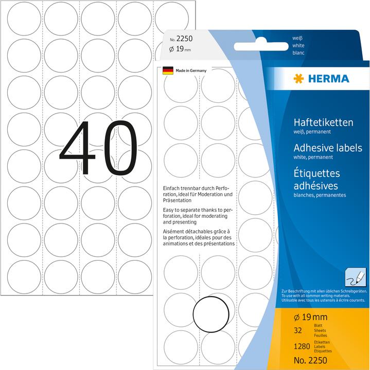 Actual product image HERMA Marking points