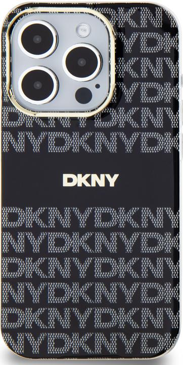 Actual product image DKNY PC/TPU Repeat Pattern Tonal Stripe Magsafe Case for iPhone 15 Pro Black (Apple iPhone 15 Pro)