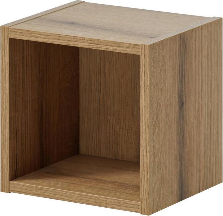 Actual product image En.Casa Bathroom shelf Newport 27x25x21 cm oak (27 x 25 x 21 cm)