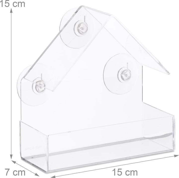 Produktbild Relaxdays 2x Fenster-Vogelfutterhaus