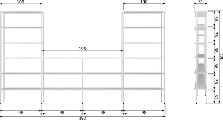 Actual product image Vtwonen Venceslao (392 x 31 x 220 cm)