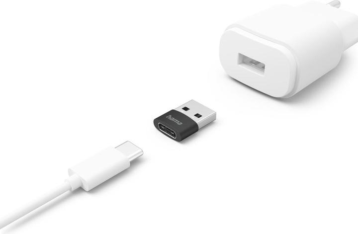 Actual product image Hama Adapter USB-A male - USB-C female, 3 pieces, Black (USB-C)