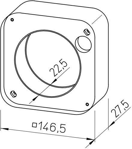 Actual product image Helios MF 90 mounting flange