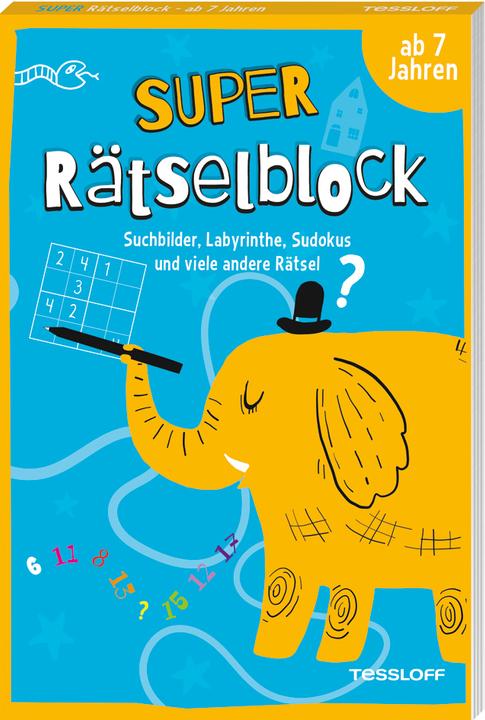 Image du produit Tessloff Super Rätselblock ab 7 Jahren. Suchbilder, Labyrinthe, Sudokus und viele andere Rätsel (Allemand, Stefan Heine, 2021)