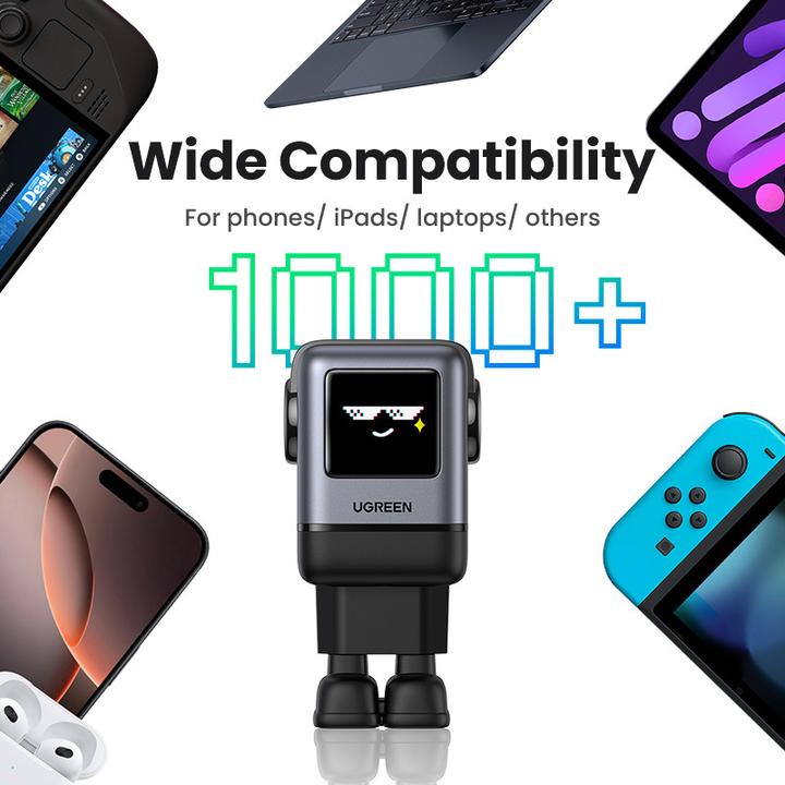 Actual product image Ugreen CARGADOR USB-A+3*USB-C 100W GAN FAST (UG45515B) (100 W)