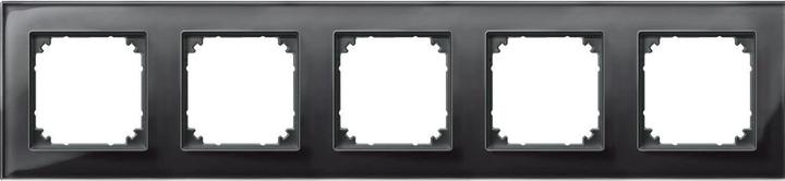 Actual product image Merten Frame 5f ony-sw glz M-PLAN glass f.GEB-K 489503