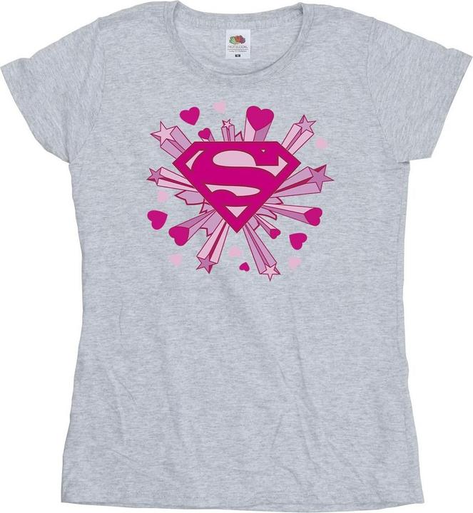 Produktbild Superman Pink Hearts And Stars Logo TShirt (S)