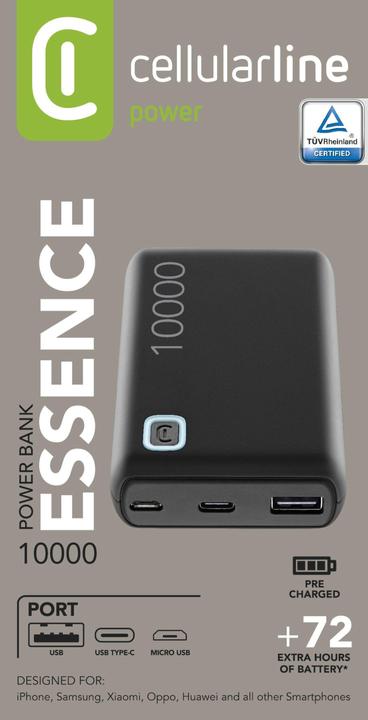 Image du produit Cellularline Essence (10000 mAh, 12 W, 12 Wh)