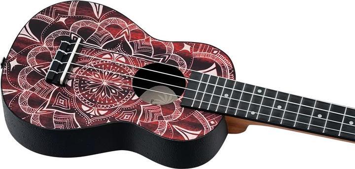 Actual product image Keiki Ukulele Package - Soprano - Red Kaleidoscope (Soprano, Soprano)