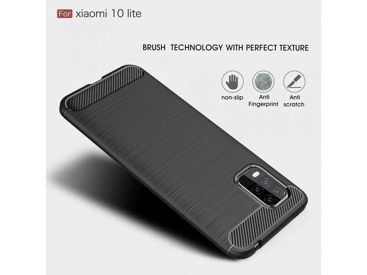 Actual product image Screenguard Xiaomi Mi 10 Lite Cover Carbon Brushed Soft TPU (Mi 10 Lite)