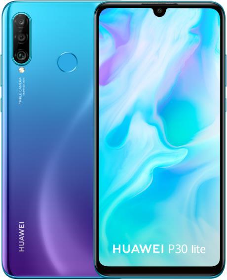 Actual product image Huawei P30 Lite (4GB) (128 GB, Peacock blue, 6.15", Hybrid Dual SIM, 48 Mpx, 4G)