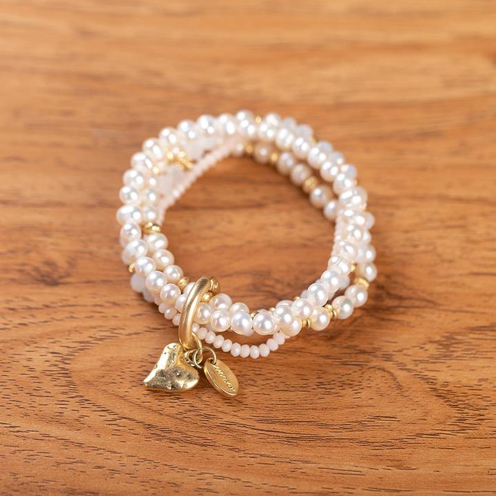 Produktbild Andreani Armband mit echten Süsswasserperlen (80 cm, Steine)