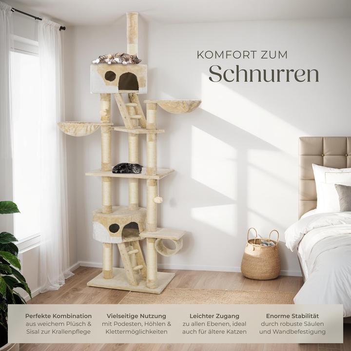 Produktbild tectake Hansi (260 cm, Beige, Weiss)