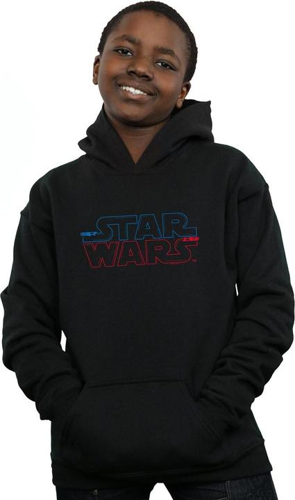Actual product image Star Wars Boys Lightsaber Logo Hoodie (116)