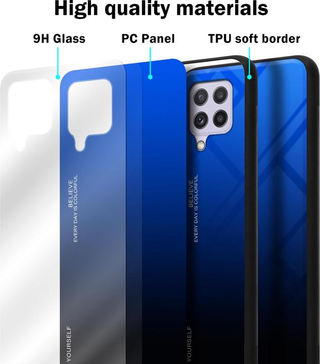 Actual product image Cadorabo TPU 2 colors glass envelope (Samsung Galaxy M22, Samsung Galaxy A22, Samsung Galaxy A32)