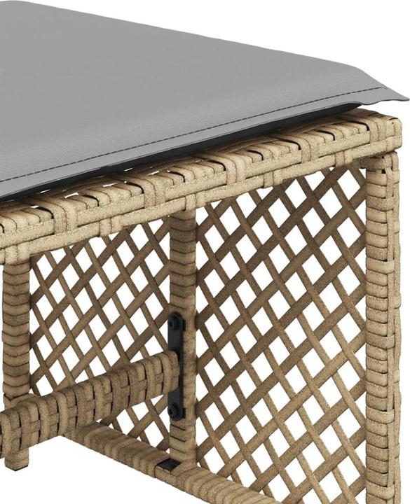 Immagine prodotto VidaXL Sgabello da giardino Cuscino Sgabello Sedia da giardino Sgabello 4 pezzi. Miscela beige