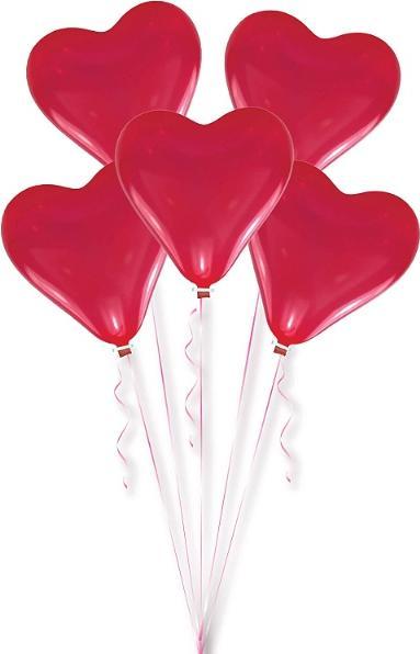 Image du produit Amscan 5 ballons coeur rouge (10 x)