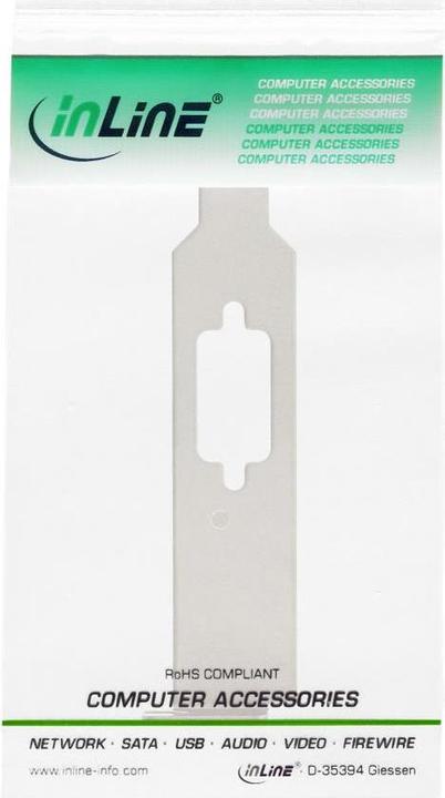 Produktbild InLine ® Slotblech, mit 9-pol Sub D Aussparung, Low Profile, bulk