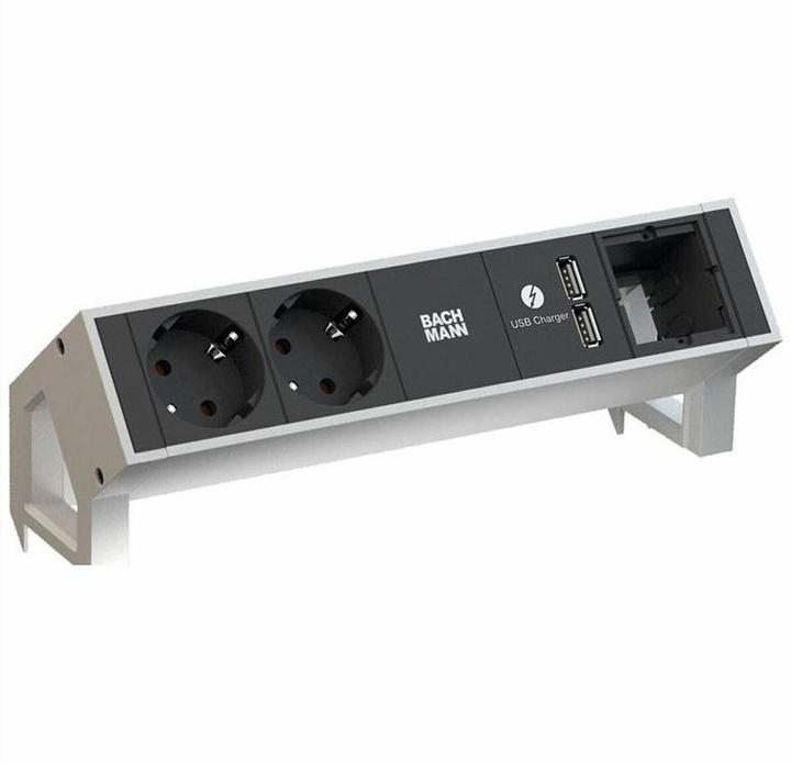 Actual product image Bachmann DESK2 - 2xSchuko, 1xUSB & (2 x, CEE 7/3, CEE 7/16, 0.20 m)