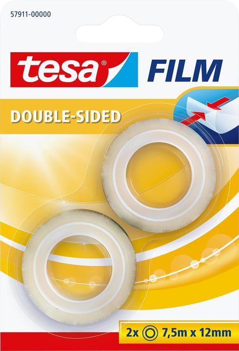 Image du produit tesa 2x tesafilm Ruban adhésif double face, film photo (15 mm)