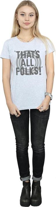 Immagine prodotto Looney Tunes That's All Folks Text Maglietta Donna (M)