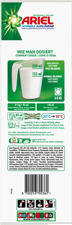 Image du produit Ariel Universal+ (45 Cycles de lavage, Poudre)