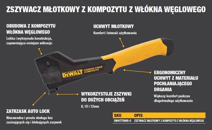 Actual product image DeWalt Hammer Tacker Carbon Fibre