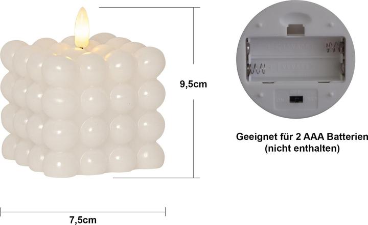 Actual product image Star Trading Bougie à bulles | Bougies LED avec fonction minuterie | Bougies LED à flamme vacillante (2 x)