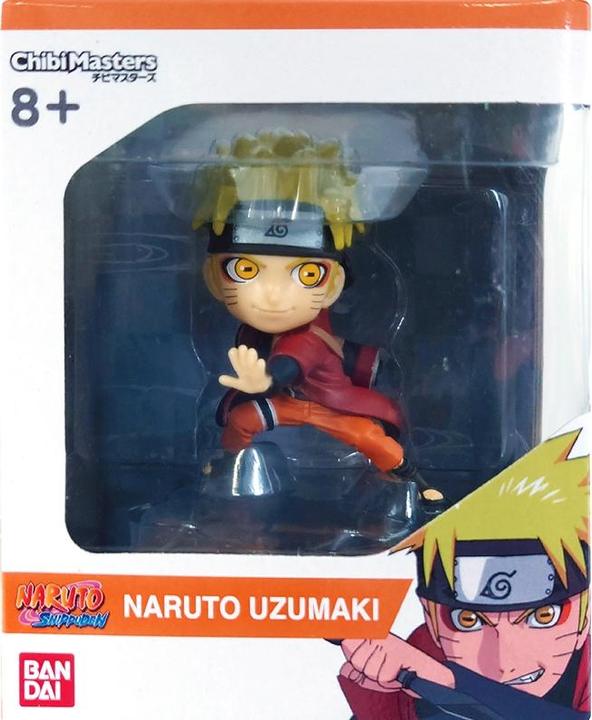 Actual product image Bandai 8 cm Chibi Figure With Naruto Base