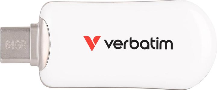 Image du produit Verbatim Plectra White 64GB USB-C Flash Drive 30228 (64 Go, USB-C)