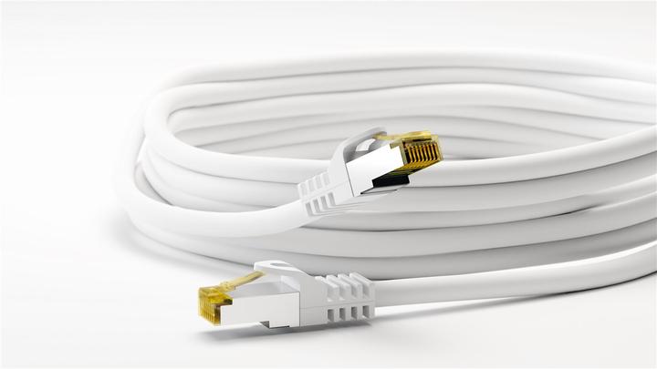 Productafbeelding Goobay GoobayCat.7 Raw cable patchkabel, S/FTP (PiMF), Wit, 0,5 m (S/FTP, CAT7, 0.50 m)
