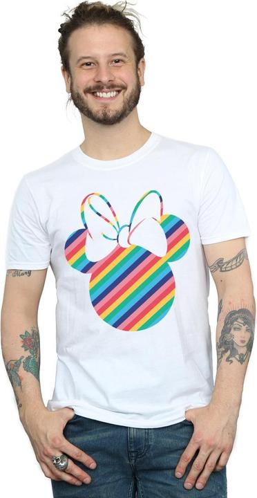 Immagine prodotto Disney Minnie Mouse Rainbow Face Maglietta Uomo (3XL)