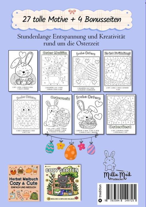 Produktbild Malen nach Zahlen Ostern Malbuch für Mädchen und Jungen zu Ostern Kinder von 5-9 Jahren Osterge