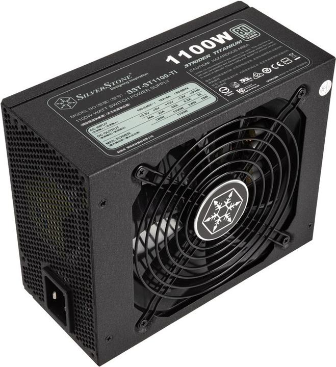 Image du produit Silverstone SST-ST1100-TI v1.1 Strider 80 PLUS Titanium, modulaire - 1100 Watt (1100 W)