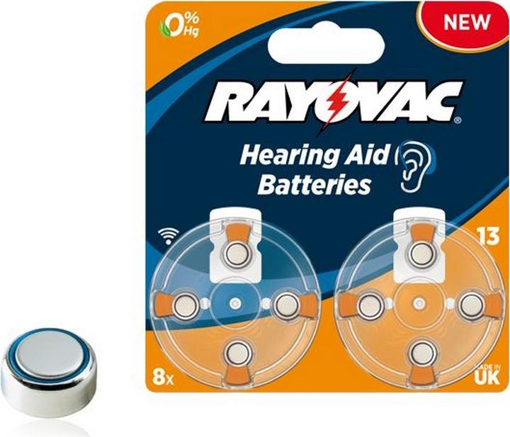 Image du produit Rayovac Batterie d'appareils auditifs 13 (8 pcs, PR48, 310 mAh)