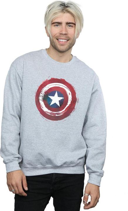 Actual product image Mens Captain America Splatter Shield Sweatshirt (S)