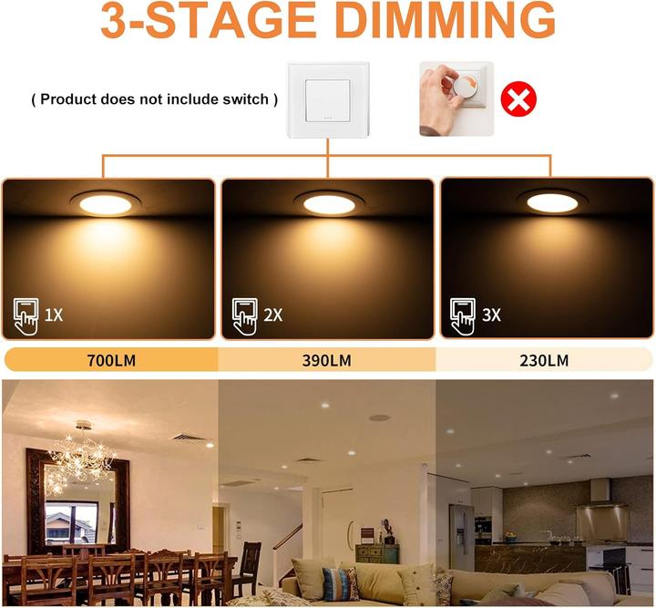 Immagine prodotto Tomosu 20er-Set LED-Einbaustrahler Dimmbar (700 lm)
