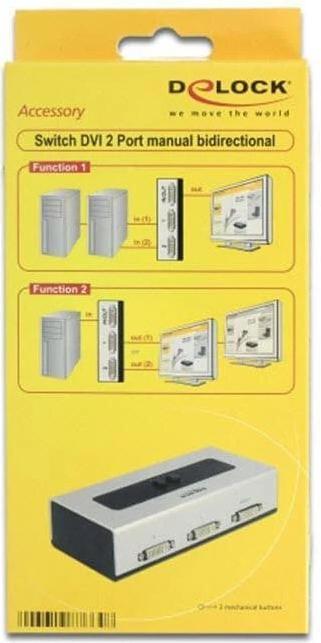 Produktbild Delock 2Port DVI-Switchbox, Duallink 24+5